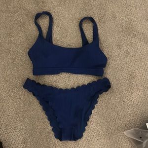 Aerie Scalloped Scoop Bikini Set